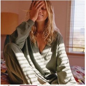 NWT Free People Because Onesie Green Medium